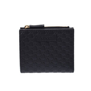 Gucci Compact Wallet Guccissima Black Leather Bifold